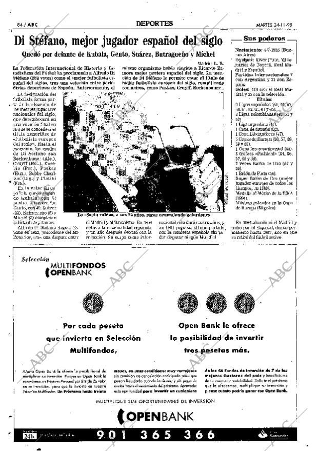 ABC MADRID 24-11-1998 página 84