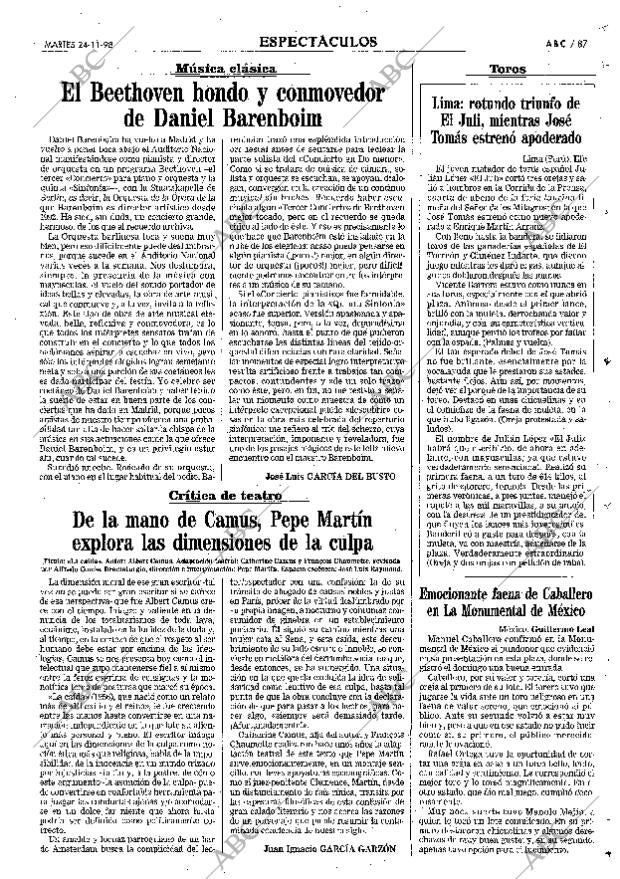 ABC MADRID 24-11-1998 página 87