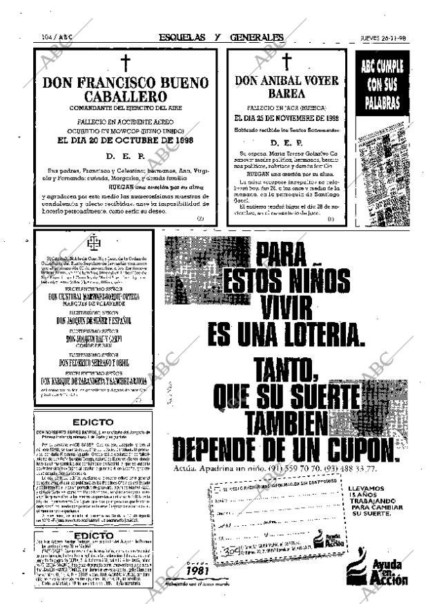 ABC MADRID 26-11-1998 página 104