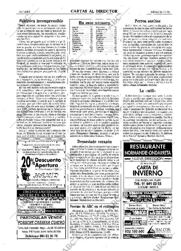 ABC MADRID 26-11-1998 página 14