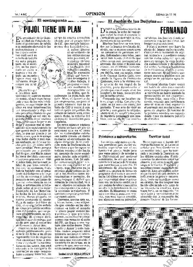 ABC MADRID 26-11-1998 página 16