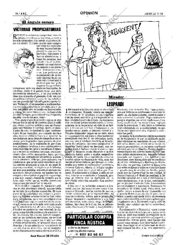 ABC MADRID 26-11-1998 página 18