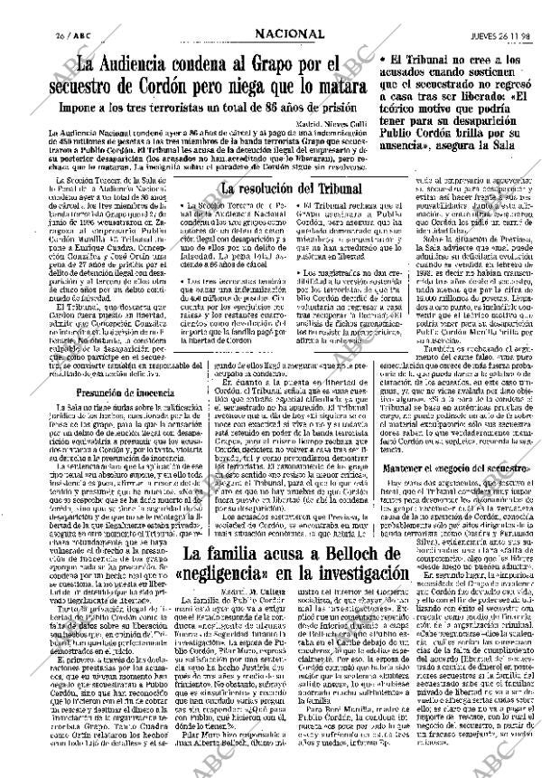 ABC MADRID 26-11-1998 página 26