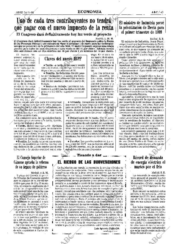 ABC MADRID 26-11-1998 página 43