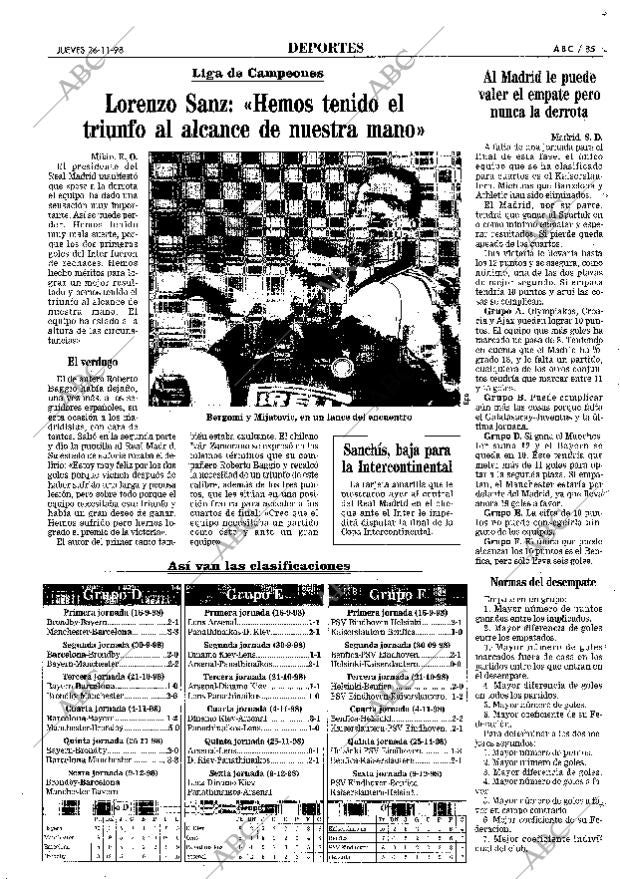 ABC MADRID 26-11-1998 página 85