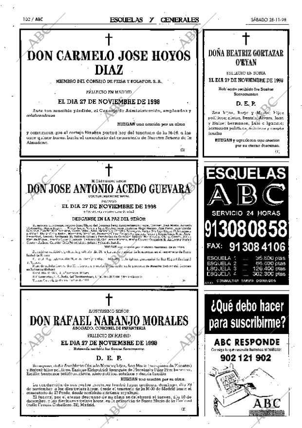 ABC MADRID 28-11-1998 página 102