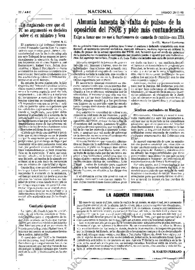 ABC MADRID 28-11-1998 página 22