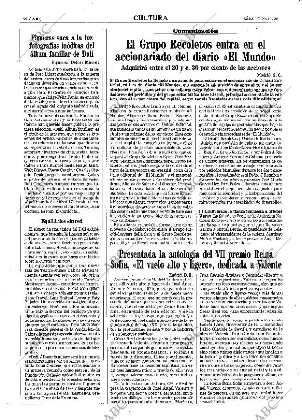 ABC MADRID 28-11-1998 página 56