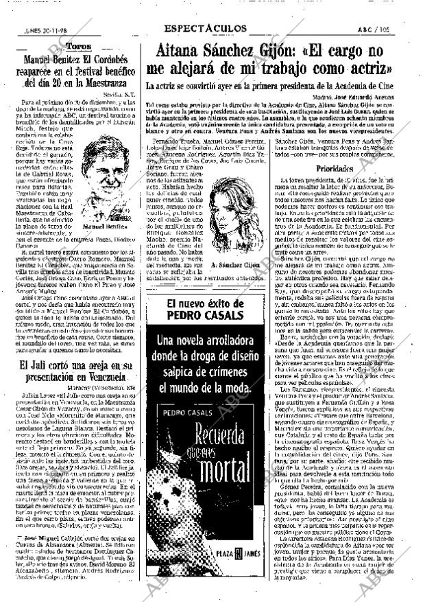 ABC SEVILLA 30-11-1998 página 105