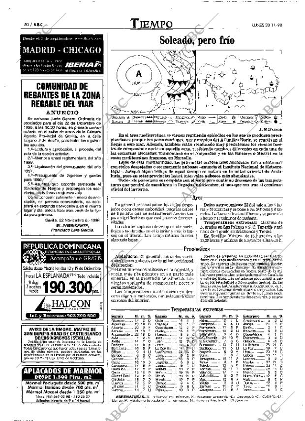 ABC SEVILLA 30-11-1998 página 50