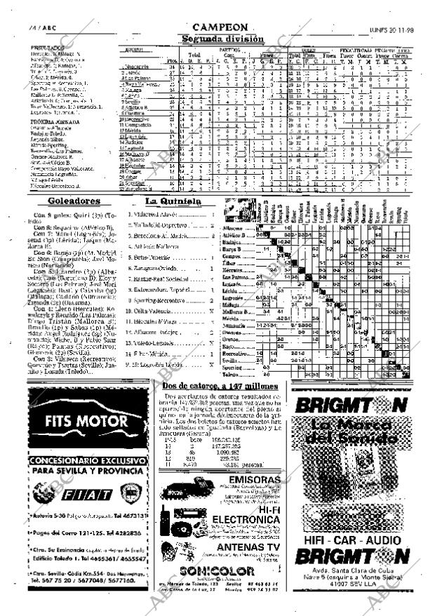ABC SEVILLA 30-11-1998 página 74
