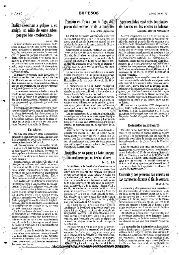 ABC SEVILLA 30-11-1998 página 94