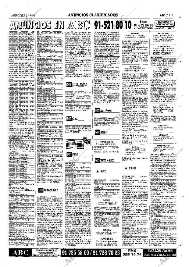 ABC MADRID 02-12-1998 página 111
