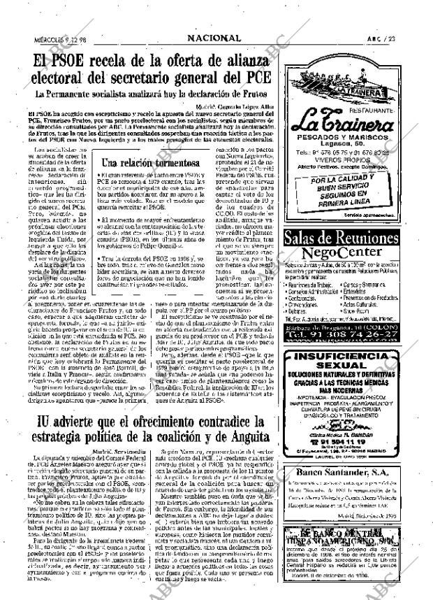 ABC MADRID 09-12-1998 página 23
