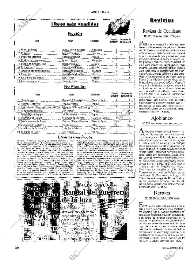 CULTURAL MADRID 10-12-1998 página 30