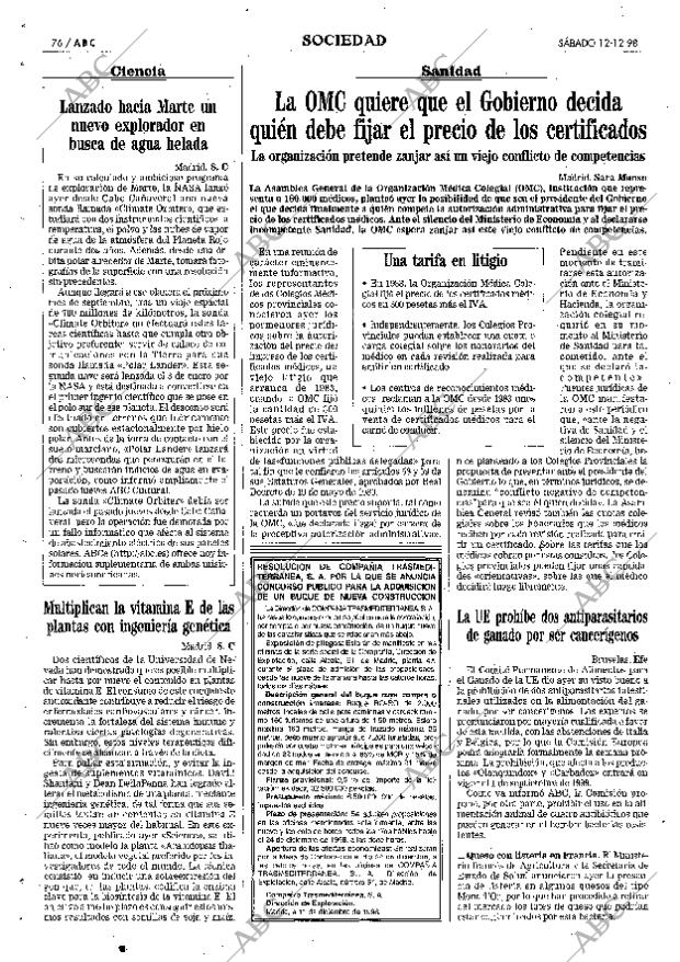 ABC MADRID 12-12-1998 página 76