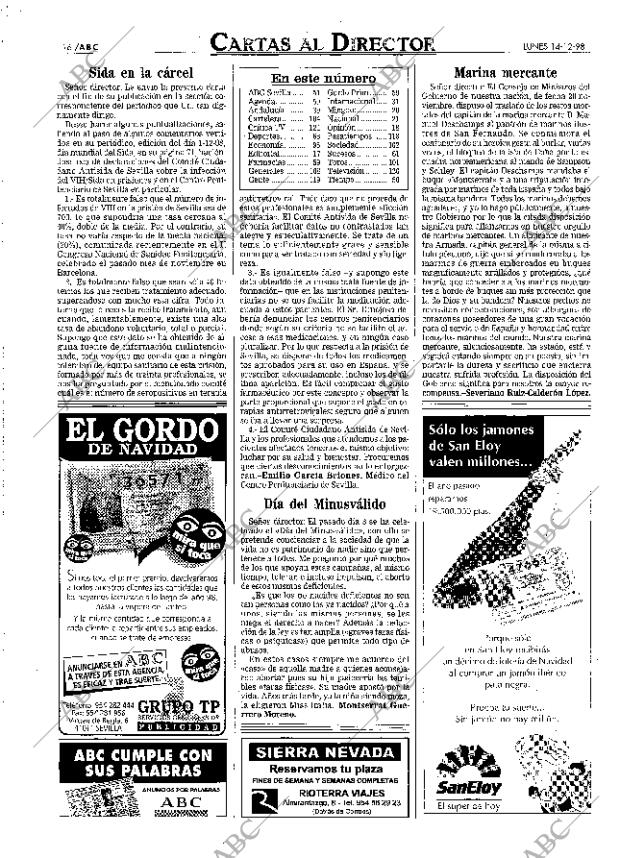 ABC SEVILLA 14-12-1998 página 16