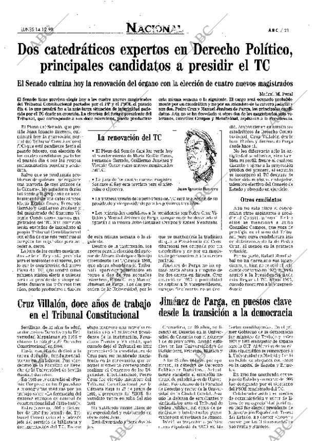 ABC SEVILLA 14-12-1998 página 21