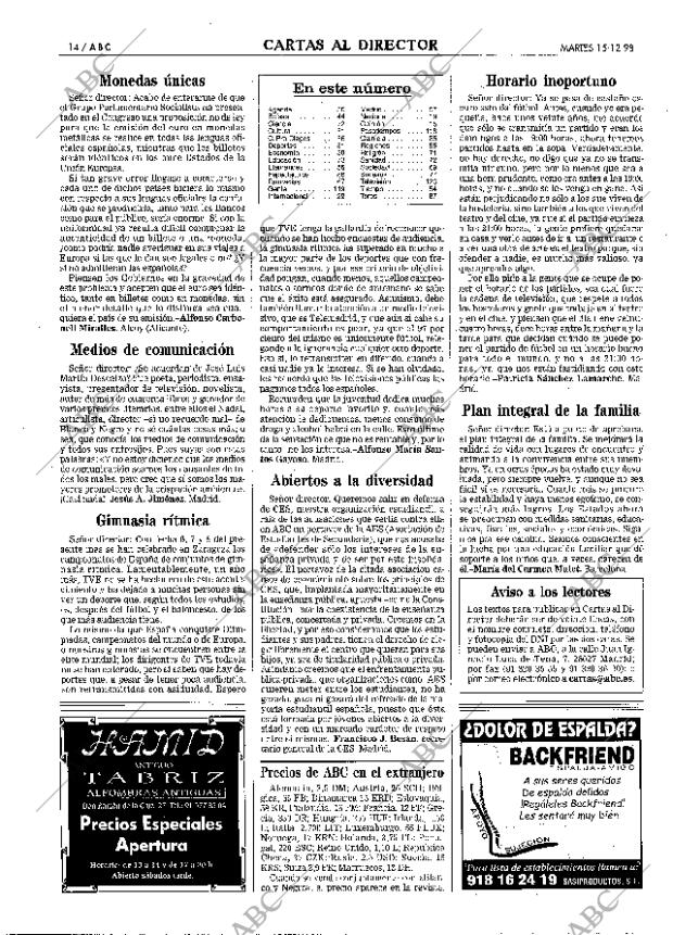 ABC MADRID 15-12-1998 página 14