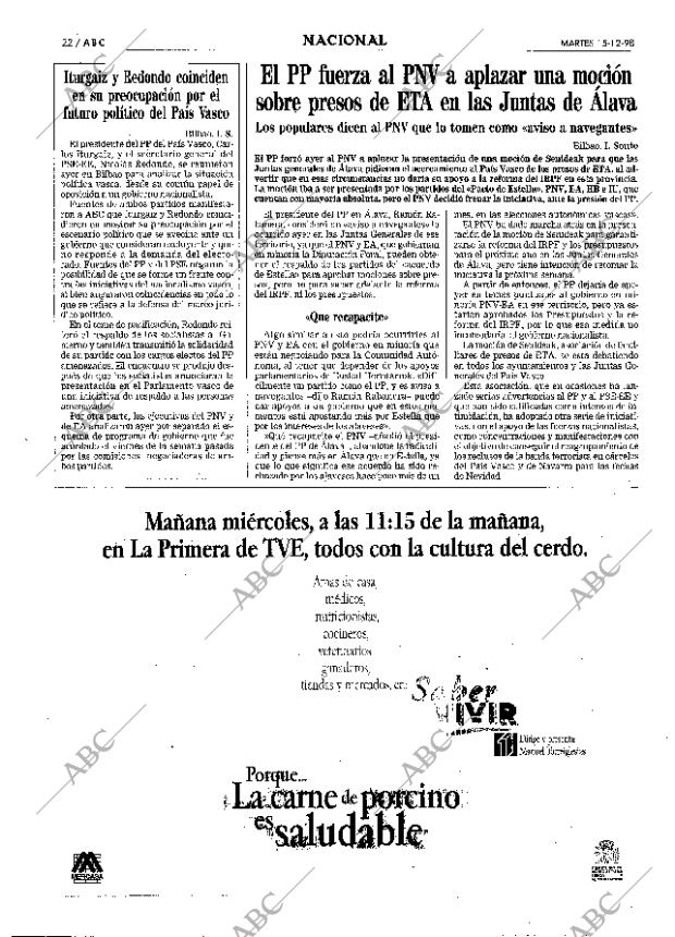 ABC MADRID 15-12-1998 página 22