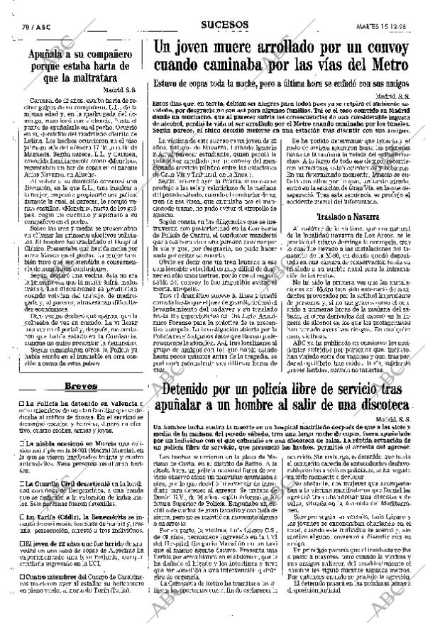 ABC MADRID 15-12-1998 página 78