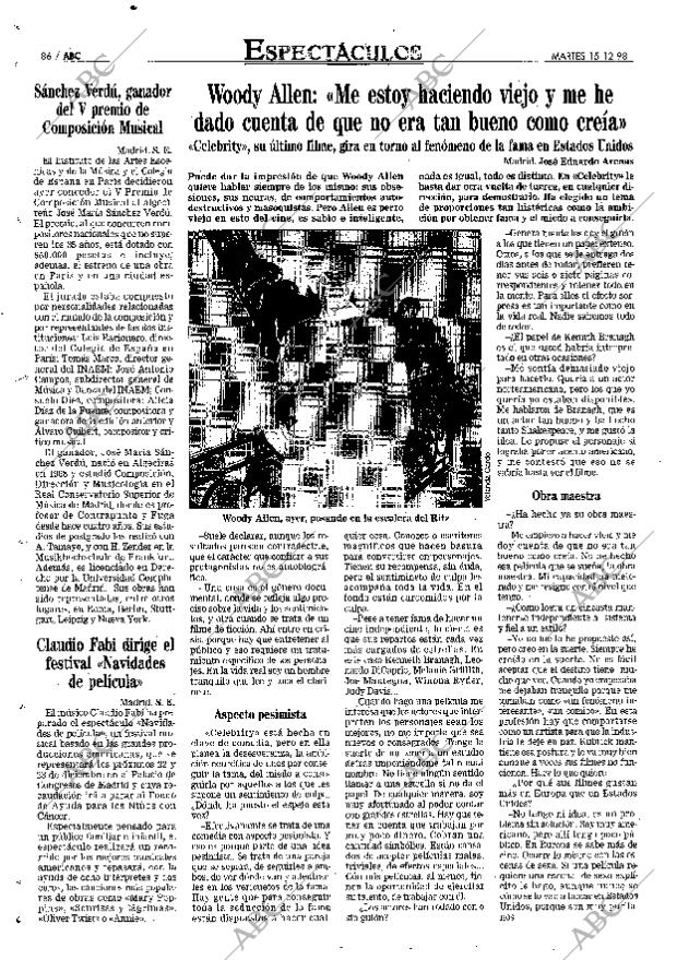ABC MADRID 15-12-1998 página 86