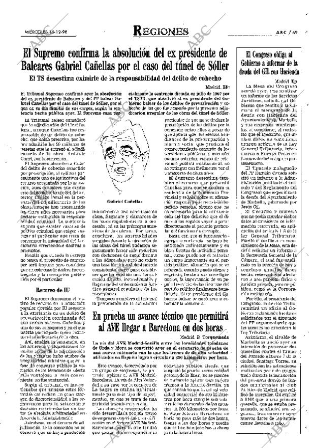 ABC MADRID 16-12-1998 página 69
