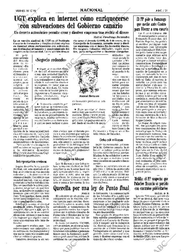 ABC SEVILLA 18-12-1998 página 31