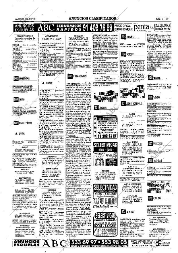 ABC MADRID 22-12-1998 página 109