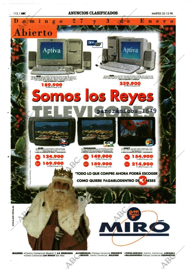 ABC MADRID 22-12-1998 página 112