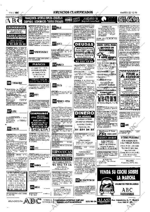 ABC MADRID 22-12-1998 página 116