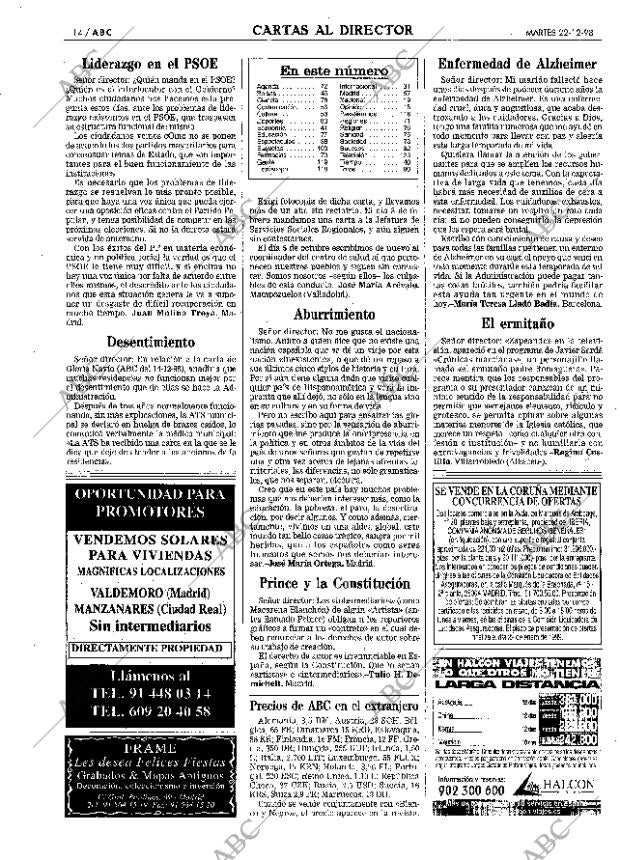 ABC MADRID 22-12-1998 página 14