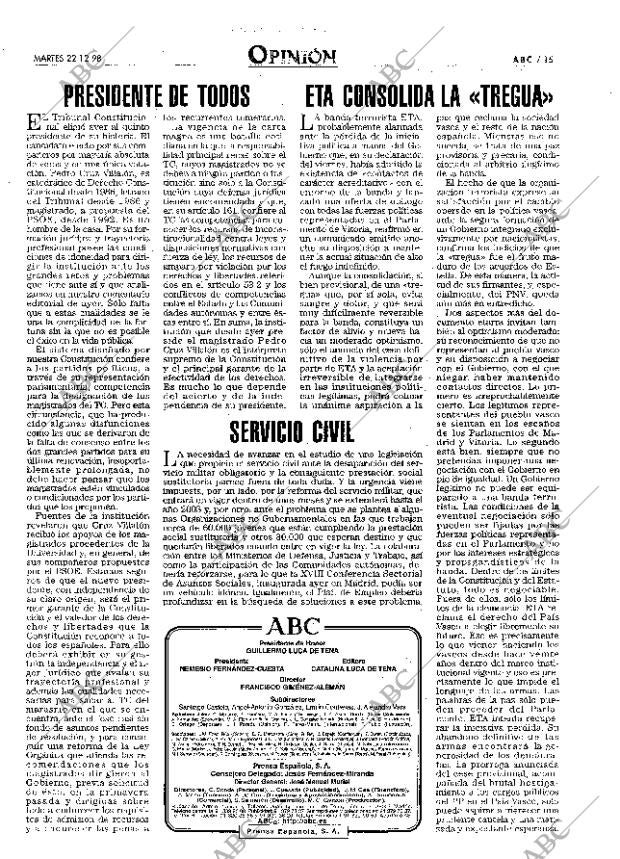 ABC MADRID 22-12-1998 página 15