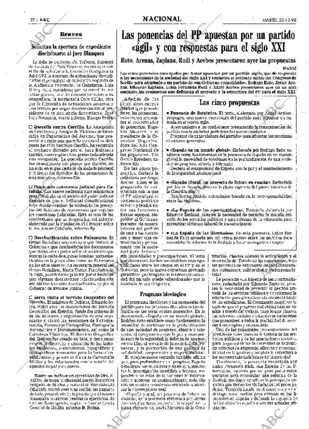 ABC MADRID 22-12-1998 página 22