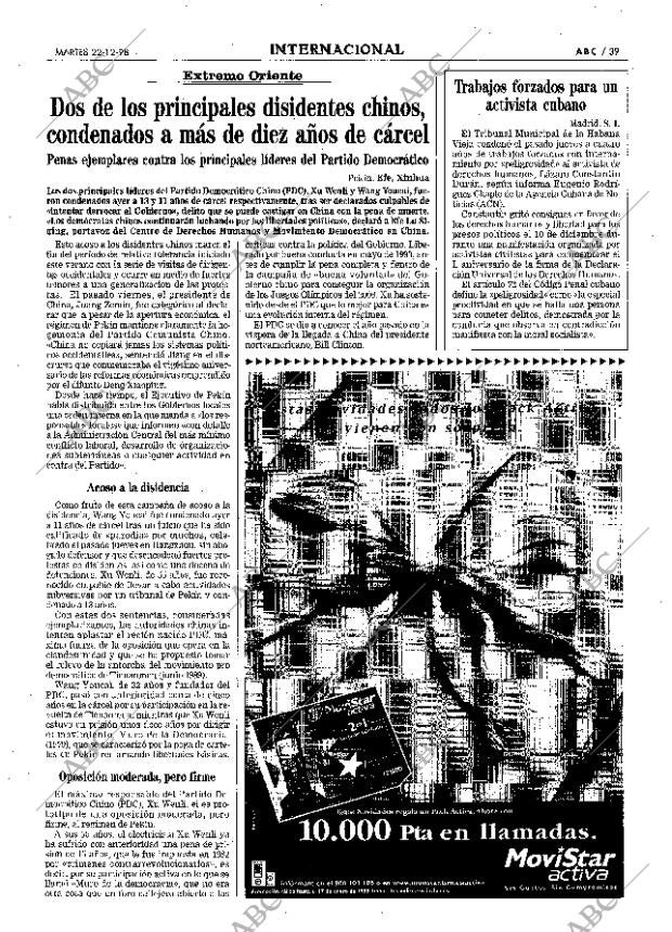 ABC MADRID 22-12-1998 página 39