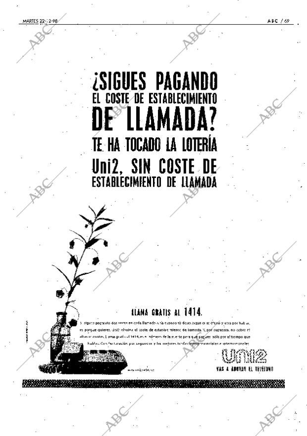 ABC MADRID 22-12-1998 página 69
