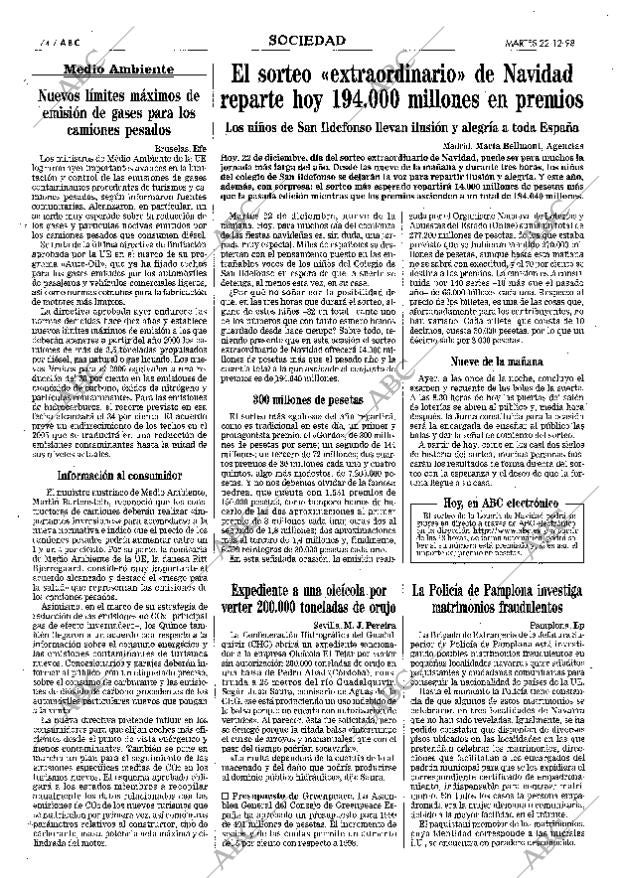 ABC MADRID 22-12-1998 página 74