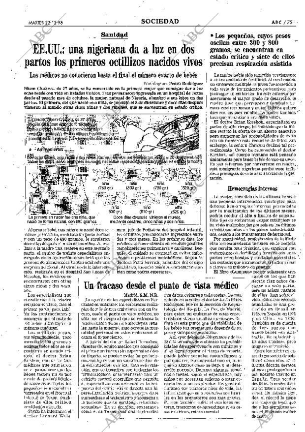ABC MADRID 22-12-1998 página 75