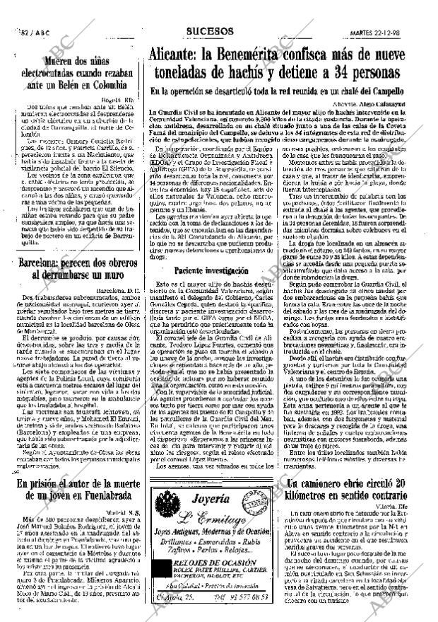 ABC MADRID 22-12-1998 página 82