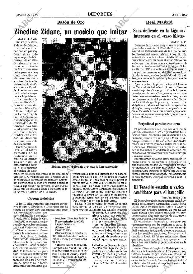 ABC MADRID 22-12-1998 página 85