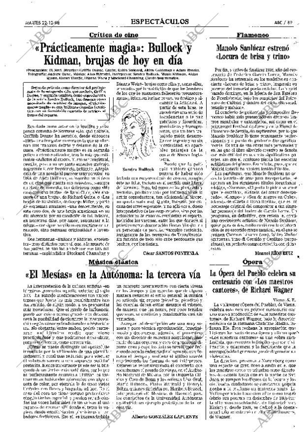 ABC MADRID 22-12-1998 página 89