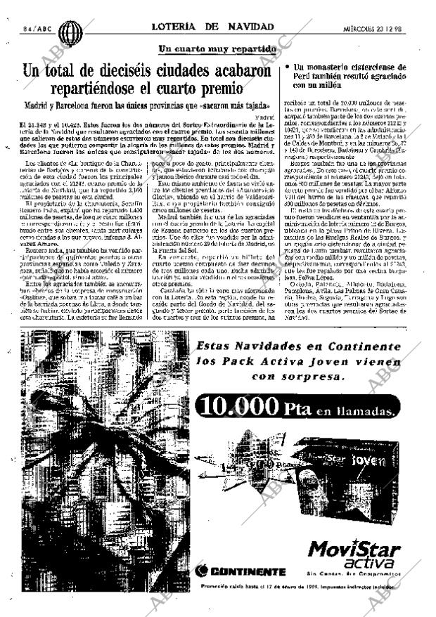 ABC SEVILLA 23-12-1998 página 84