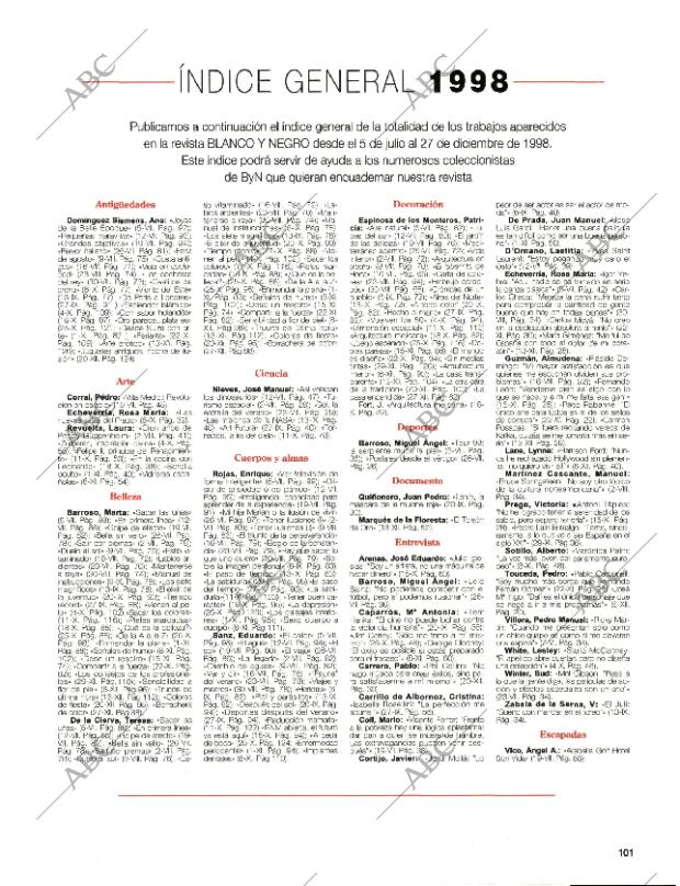 BLANCO Y NEGRO MADRID 27-12-1998 página 101