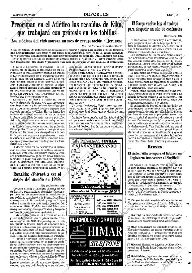ABC SEVILLA 29-12-1998 página 81