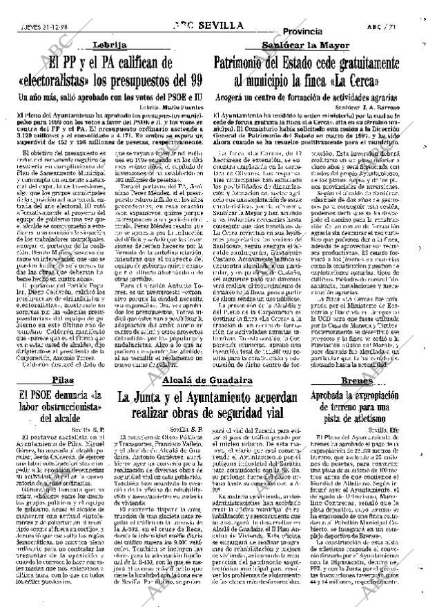 ABC SEVILLA 31-12-1998 página 71