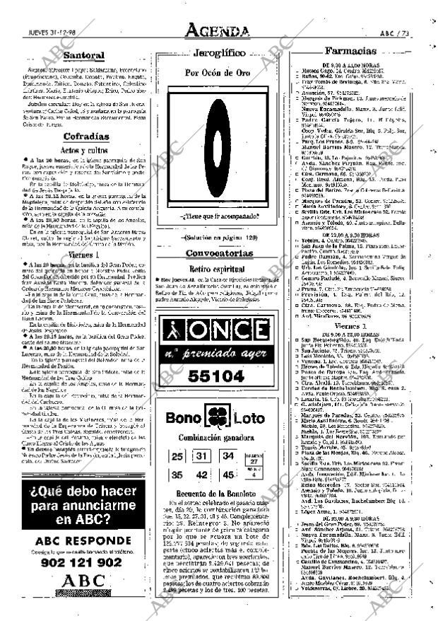 ABC SEVILLA 31-12-1998 página 73