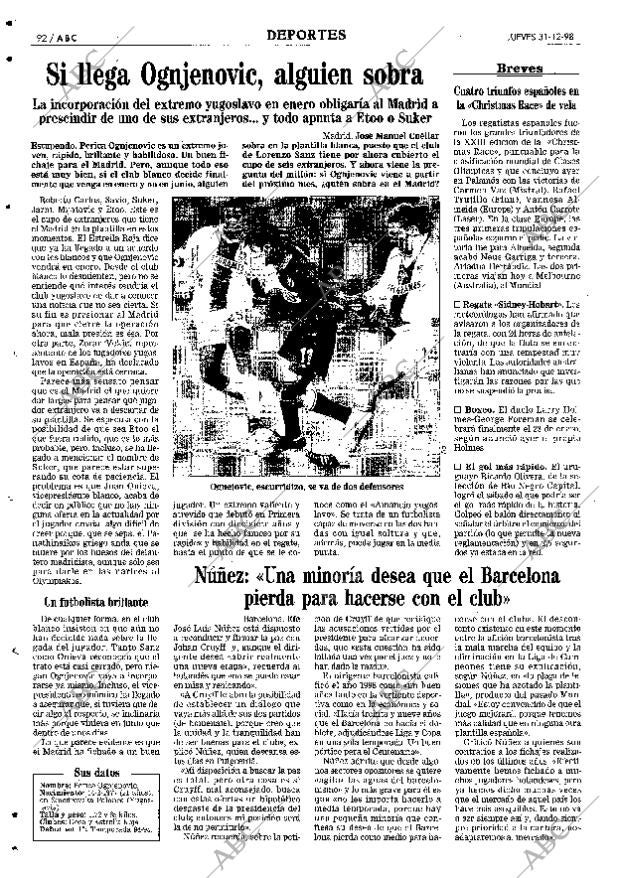 ABC SEVILLA 31-12-1998 página 92
