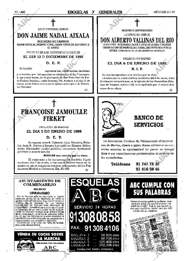 ABC MADRID 06-01-1999 página 90