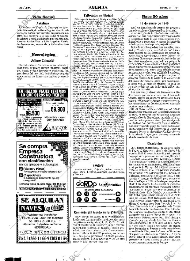 ABC MADRID 11-01-1999 página 54