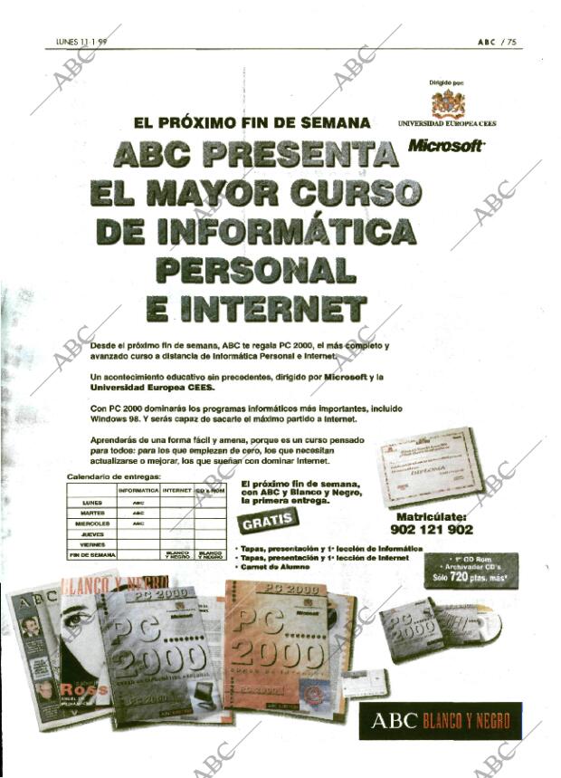 ABC MADRID 11-01-1999 página 75